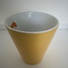 Vintage 1999 Kahl  a Anything Goes Yellow White Advertising Mug Cup Coffee 