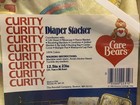 Vintage New Hanging Care Bears Yellow Diaper Stacker Bag Holder 1983 Box Stains
