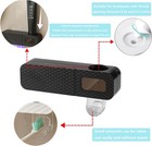Uv Toothbrush Holder   Automatic Toothpaste Dispenser Wall Mount     3 Slots Black
