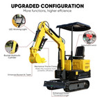 1 Ton Mini Excavator Hydraulic Digger 13 5hp Crawler Gas Epa Engine Usa Stock