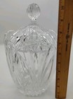 Block Crystal Ice Bucket With Lid - 11    Tall Elegant Holiday Dinner Or Barware
