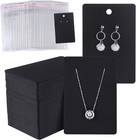 150 Set Earring Display Card With 150 Pcs Self-seal Bags  Earring Holder Card   