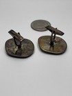 Vintage Sterling Silver Horse Head Cufflinks Repousse Equestrian Western Boho