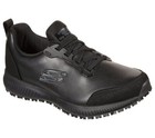 Black Womens Skechers Work Slip Resistant Electrical Hazard Shoes Leather 108046