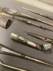 Art Nouveau Style Silver Plated  sewing Kit 8pc 