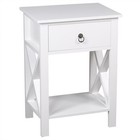 Wooden Bedside Side End Table Modern Night Stand Storage Shelf Home Furniture