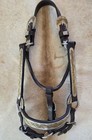 Harris Leather Works Sterling Silver   Bronze Show Halter   Full Horse Headstall