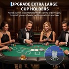 8-player Poker Table 2-in-1 Texas Holdem blackjack Mat Instant Play Home Party