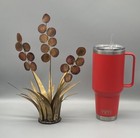 Vintage Mcm Brutalist Brass Copper Metal Sculpture Gerdes Jere Money Tree Plant