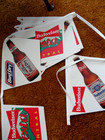 Vintage 1992 Budweiser Party Banner Flags - 27 Feet Long - Excellent Never Used