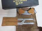 Vintage Wyoming Saw- Belt Loop Leather Case In Box - 4 Blades   Instructions