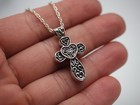 Cross Cremation Heart Keepsakes Pendant 925 Silver Memorial Jewelry Necklace