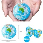24 Pcs Globe Squeeze Balls 2 5 Inch Globe Bouncy Ball Earth Squishy Ball mini   
