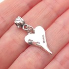 Hagit Gorali 925 Sterling Silver Vintage Israel Modernist Heart Charm Pendant