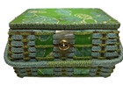Vintage Sewing Basket Granny-chic  Mid-century Sewing Box Made In Japan Read
