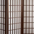 Oriental Furniture Shoji Divider 36 25  Geometric Wood Frame 3 Panels Walnut