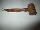 Vtg Court Tv Television Network 3 5  Wood Judges Gavel Attorney Lawyer Keychain