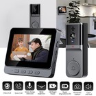 2 4g Wireless Smart 4 3  Ips Screen Intercom Video Doorbell Camera Monitor Home 