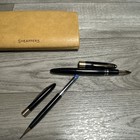 Sheaffers 14k Gold Lifetime Fountain Pen   Pencil Set   White Dot Case - Seepics