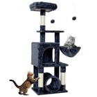 49in Cat Tree For Indoor Cats cat  Tower With Scratching Post Basket Condo