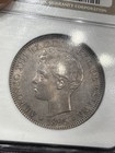 1895 Pgc Puerto Rico Peso Nice Original Ngc Au 58     