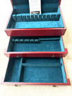 Large Wallace Rsvp 3-tier 2-drawer Silverware Flatware Cherry Storage Chest Box