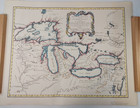 Map Of The Great Lakes 1755 Reproduction Original Tube Never Displayed Fast Ship