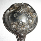 Victorian Hand Mirror   Hope Silver Co   Art Nouveau Floral   Silver Plate