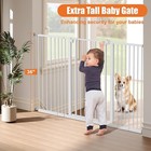 36  Extra Tall Baby Gate For Doorways  Stairs  29 -55  Wide  Auto Close  White