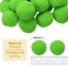 2inch Pom Poms For Crafts  20pcs Small Pompoms Fuzzy Puff Balls  Light Green