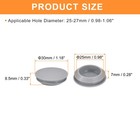 8pcs Silicone Plugs Rubber Round Hole Plugs For 25-27mm Hole Grey
