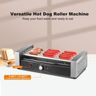 Commercial Hot Dog Roller Machine 12 Hot Dog 5 Roller Electric Grill Cooker 850w