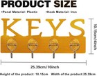 Nail-free Key Holder  Wall Mounted Golden Key Hooks Organizer Key Hanger Rack De