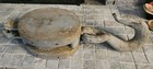Large Antique Industrial Marine  Wood Pulley Block   Tackle Nautical 2 Feet Long