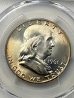 1961 D Franklin Half Dollar Pcgs Ms65  Nicely Toned  pcgs Pop 44 - 117 Higher  