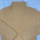 Vtg Patagonia Sweater Girls Large  12  Yellow Striped Mock Neck Cable Knit L