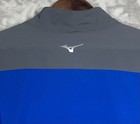 Mizuno Pro Comp L s Baseball Batting Jacket Men   s Xxl 2xl Blue Gray New 1 4 Zip