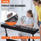 61 Key Digital Keyboard Piano Electric Portable With Adjustable Stand