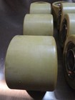 Vintage Wicked Lip Quad Skate Wheels - Regrooved - Yellow Dyed Green