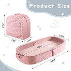 Portable Waterproof Crib Floor Bed Toddler Travel Bed With Mattress  Washable   