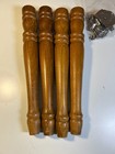 Vintage Mid Century Oak Wood Wooden Table Legs Set Of 4 Angled Mount 14 25   