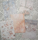 Card Making Kit  shabby Florals  Paper   Embellishments To Make 5 Cards