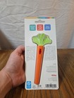 Nuby Carrot Tube Teether Soft 100  Silicone Baby Teething Toy Ages 3 Months Up