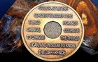Alcoholics Anonymous Aa 7 Year Bronze Medallion Coin Chip Token Sobriety Sober