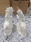 Vintage White Porcelain Unicorn Figurines Set Of 2 New In Box Made In China