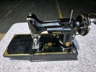 1951 Featherweight Black Singer Sewing Machine 221-1 With Case   Accessories