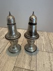 Vintage Sterling Silver Weighted Salt   Pepper Shakers By Crown