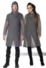 Metallic Knit Chainmail Tunic And Cowl Medieval Renaissance Adult Costume