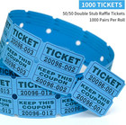 2000 Raffle Tickets Double Rolls 50 50 Stub Tickets With Consecutive Numbers 100