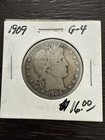 U s  Coin Collection Lot 90  Silver 1909 Barber Half Dollar 1964 Dime Wheat Cent